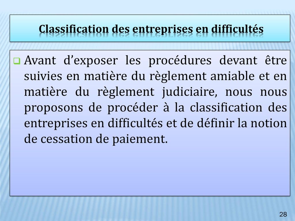 Les entreprises en difficultés économiques ppt télécharger